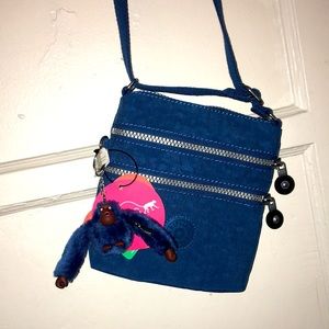 Dark Turquoise Kipling Shoulder Bag New